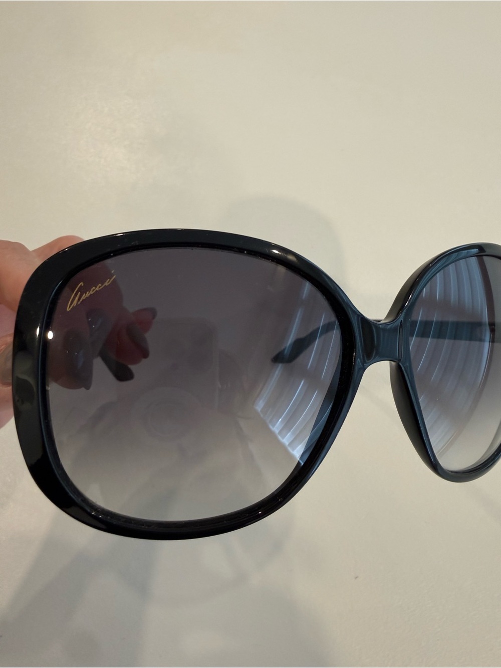 Gucci Oversized Women's Sunglasses in Black with Gradient Lenses
